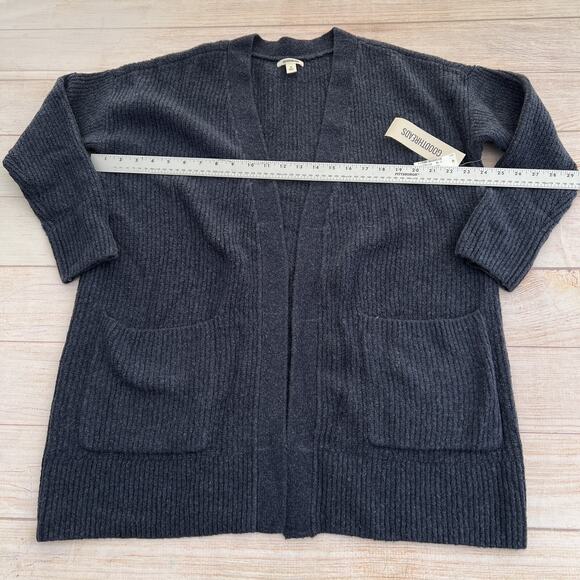 Goodthreads Womens Oversized Boucle Shaker Stitch Cardigan Sweater Navy Blue M - Picture 10 of 15